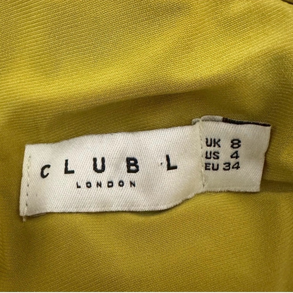 Club L London One-Shoulder Mustard Dress - Picture 4 of 4